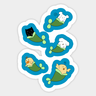 Mermaid Animals Sticker